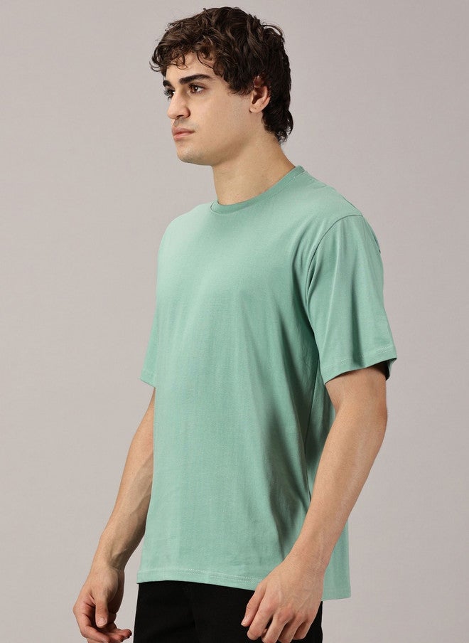 Rodzen Men Pack of 3 Solid Round Neck Pure Cotton Oversized T-shirts - Image 5